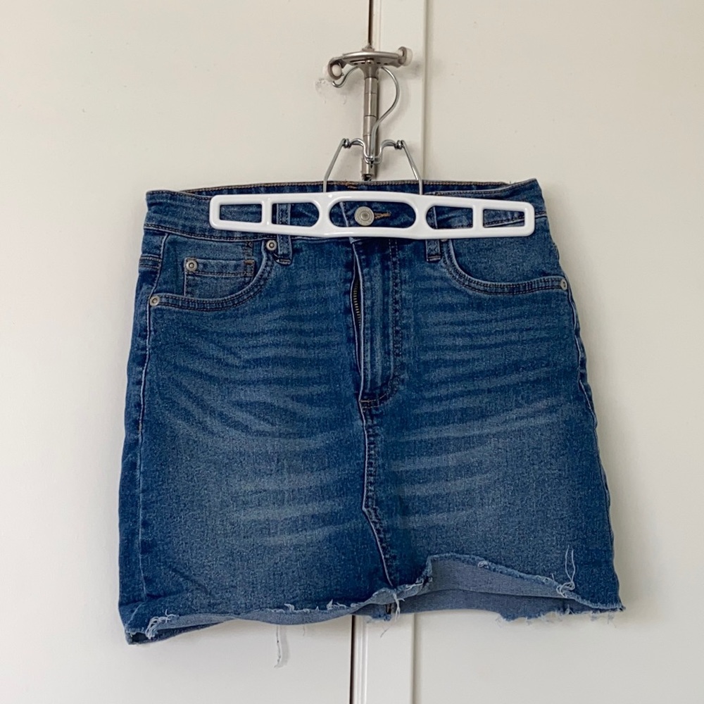 Mini denim skirt